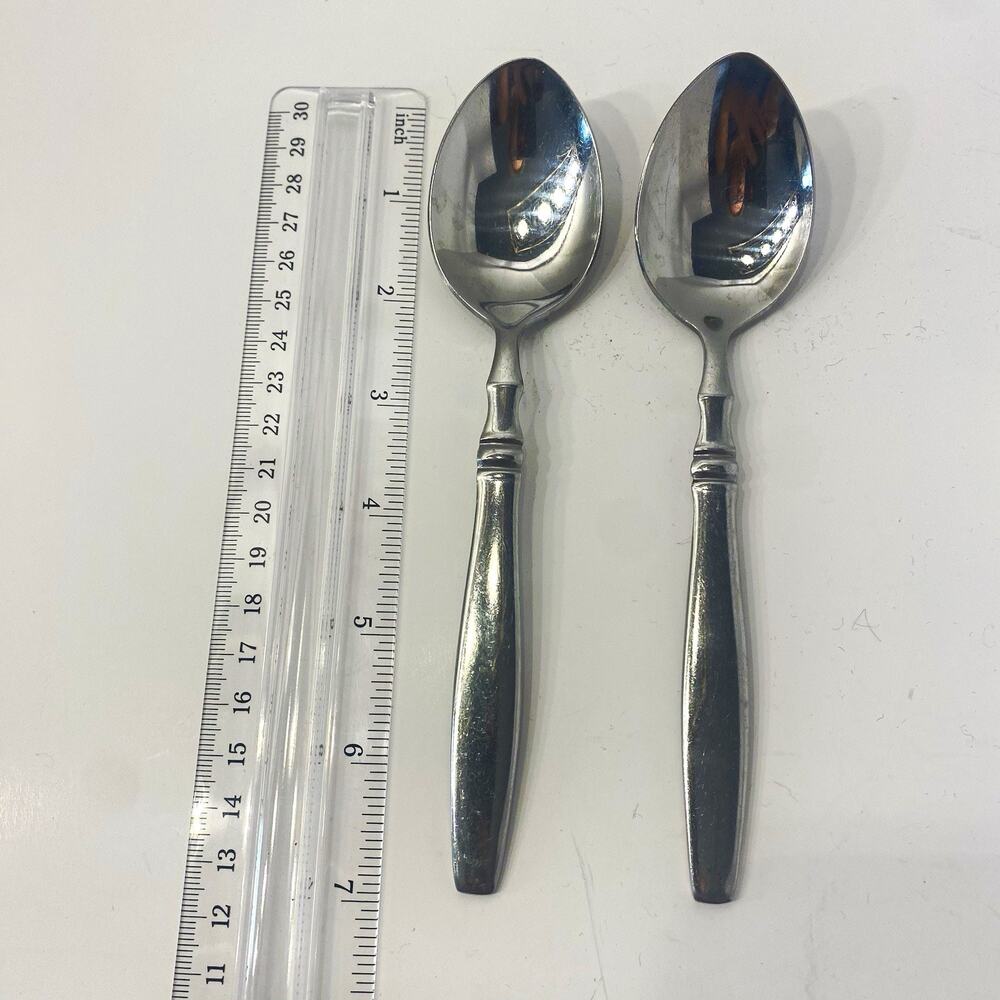 Reed & Barton Regent Heritage Mint 2 Oval Soup Spoons 7-1/8” 18/10 Stainless